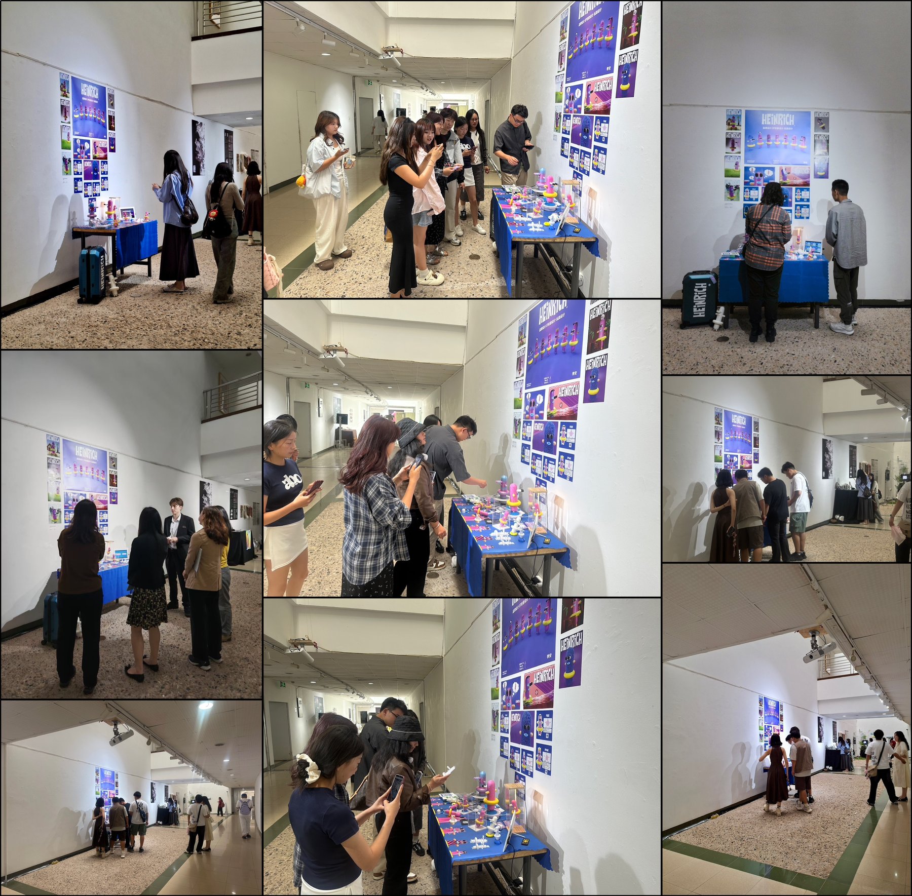 Visitors viewing Heinrich exhibition booth